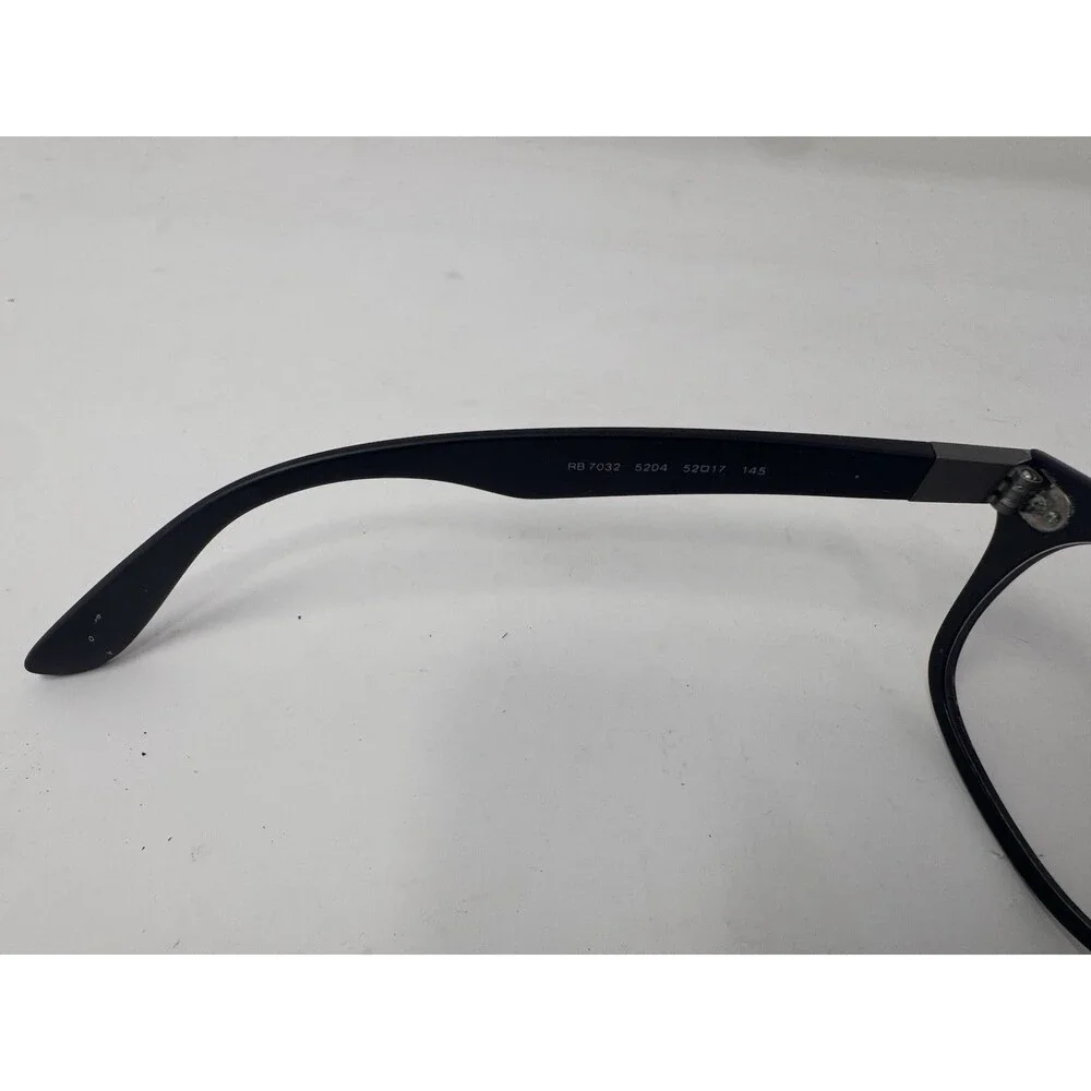 Ray-Ban LITEFORCE RB7032 Eyeglass Frames Only 52-17-145 Black 5204 Italy Made